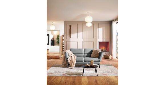 2-SITZER-SOFA Flachgewebe Grau - Schwarz/Grau, Design, Textil/Metall (178-226/83-113/96-177cm) - Dieter Knoll