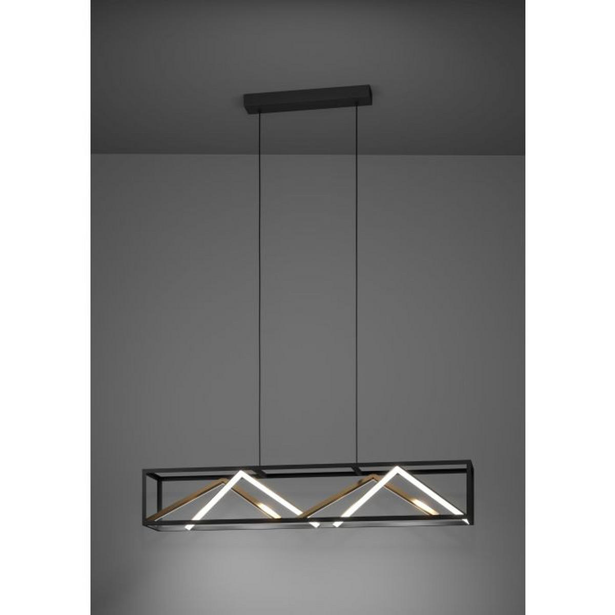 LED LUSTER       - zlatno-braon/crna, Dizajnerski, metal (150/20/116cm)