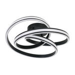 LED-DECKENLEUCHTE 48/52/23 cm   - Schwarz/Weiß, Design, Kunststoff/Metall (48/52/23cm) - Novel