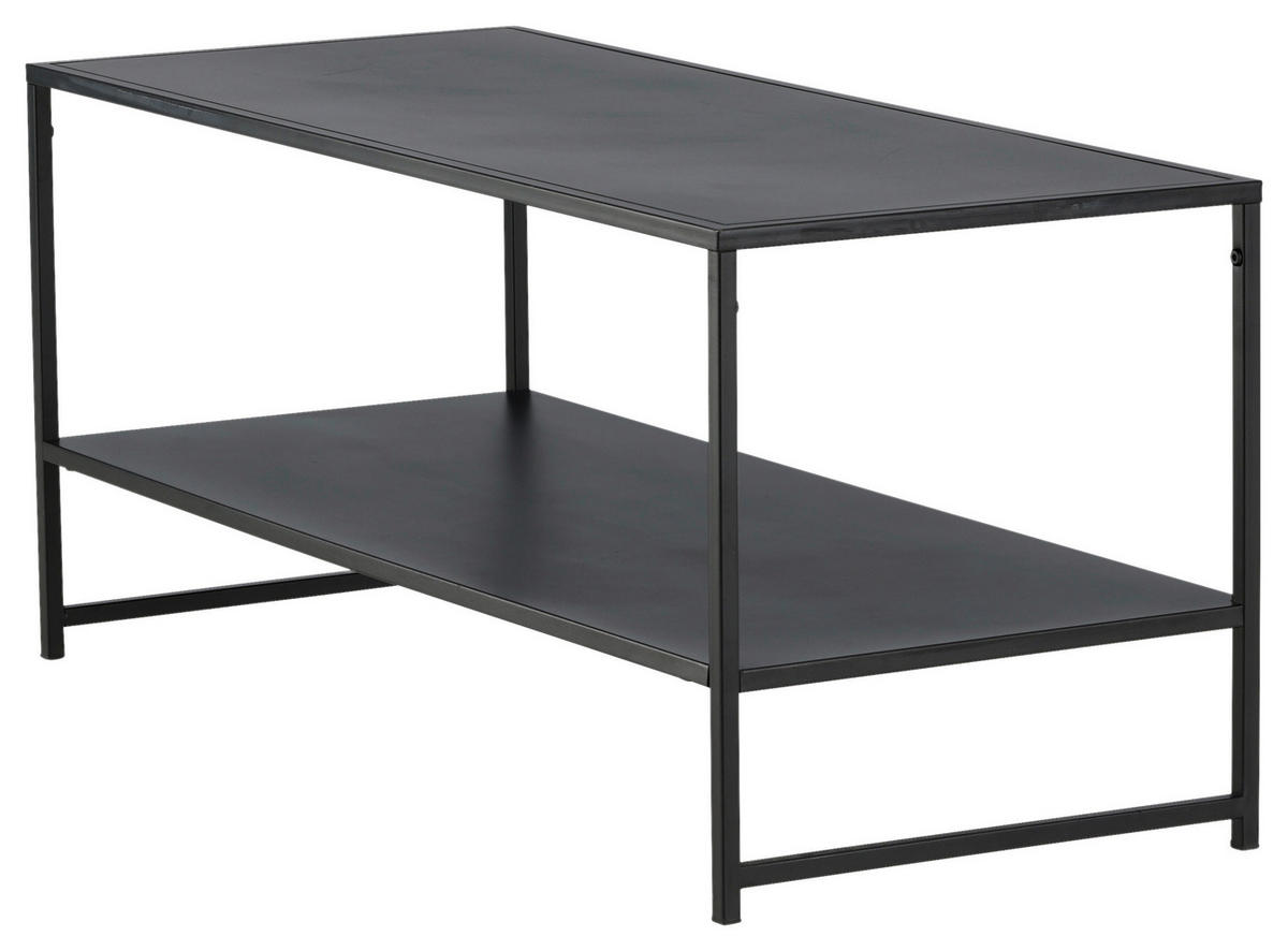 COUCHTISCH 102/43/45 cm rechteckig Schwarz  - Schwarz, Design, Metall (102/43/45cm) - Livetastic