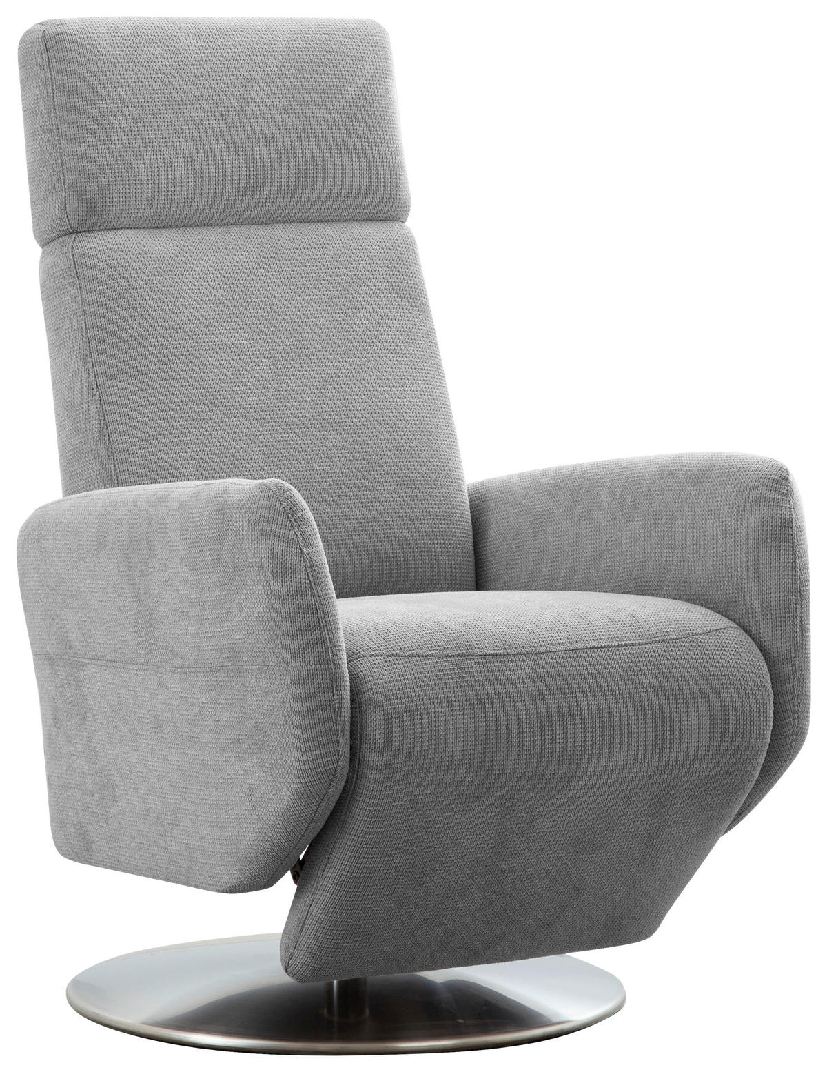 RELAXAČNÉ KRESLO, textil, sivá - sivá/chrómová, Konventionell, kov/textil (71/110/82cm) - Sit & More