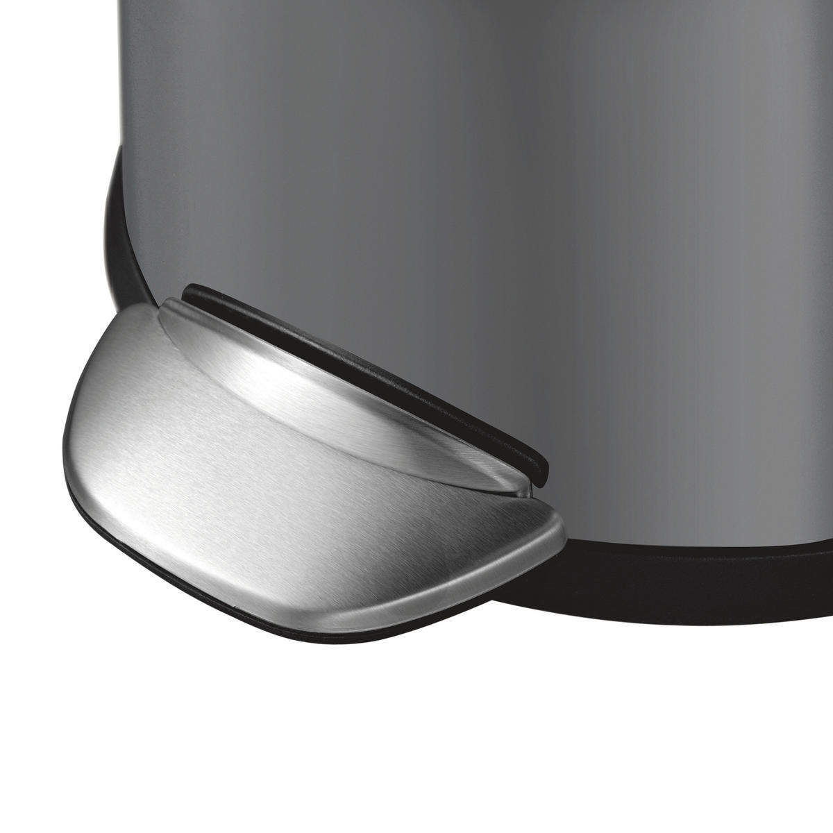 ABFALLSAMMLER Paris 3 L  - Schwarz/Grau, Basics, Kunststoff/Metall (26cm) - Fackelmann
