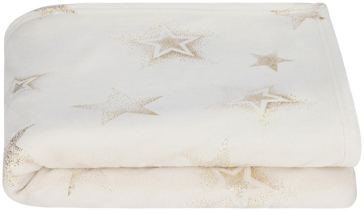 WOHNDECKE STAR 130/170 cm  - Beige, Trend, Textil (130/170cm) - X-Mas