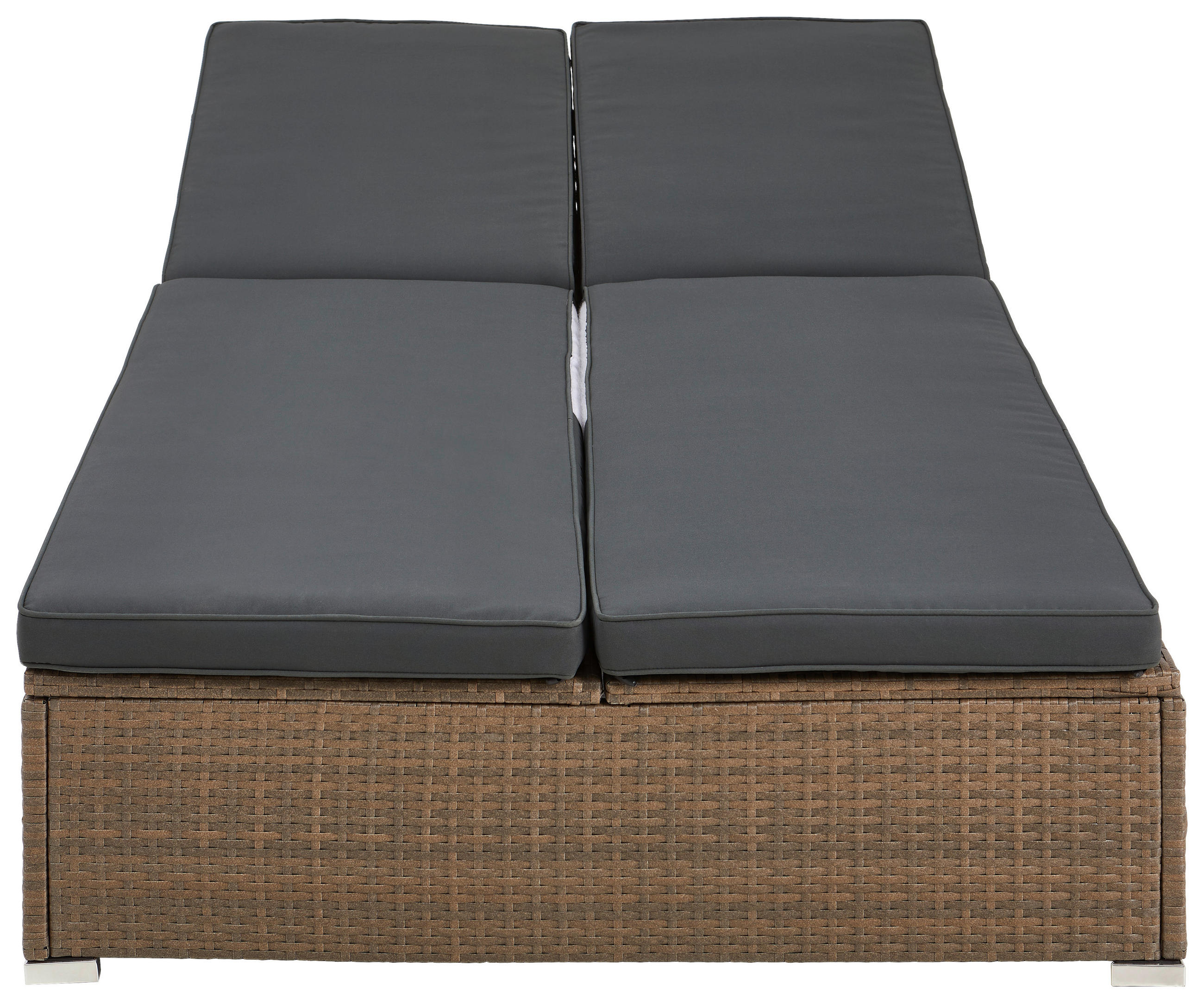 SONNENLIEGE 110/30/194 cm  - Schwarz/Braun, MODERN, Kunststoff/Textil (110/30/194cm) - Ambia Garden