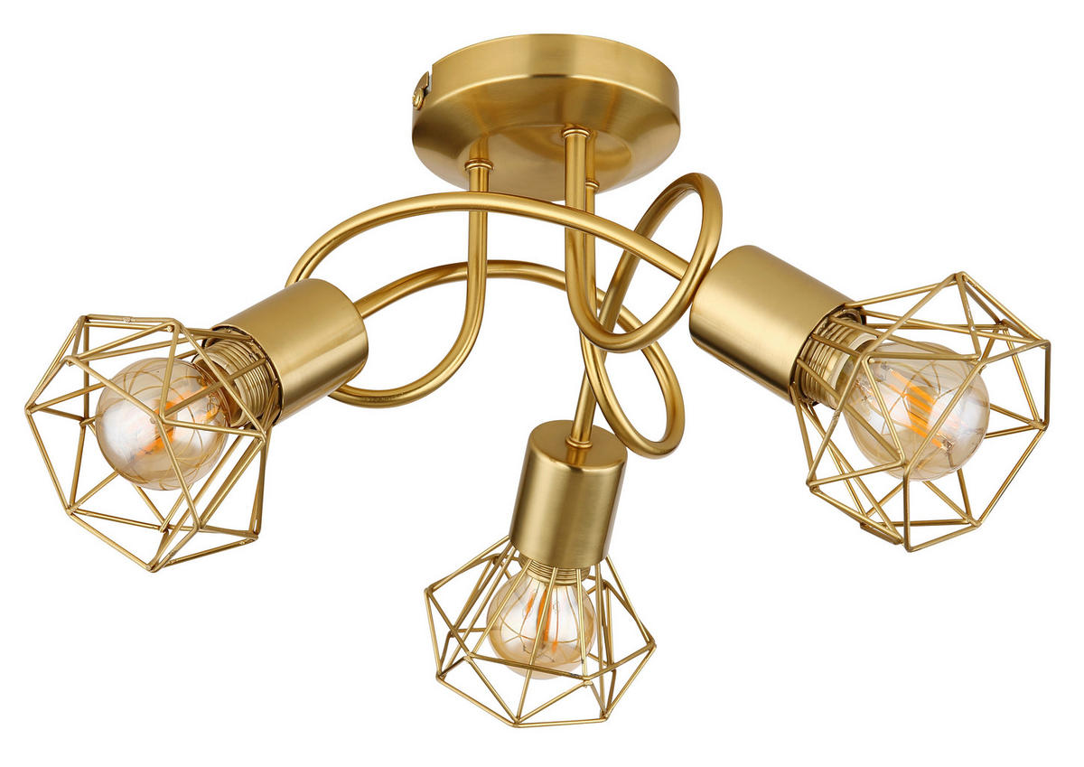 DECKENLEUCHTE  36/20 cm    - Goldfarben, Design, Metall (36/20cm) - Globo