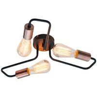TAKLAMPA 48/48/12 cm  - svart, Klassisk, metall (48/48/12cm)