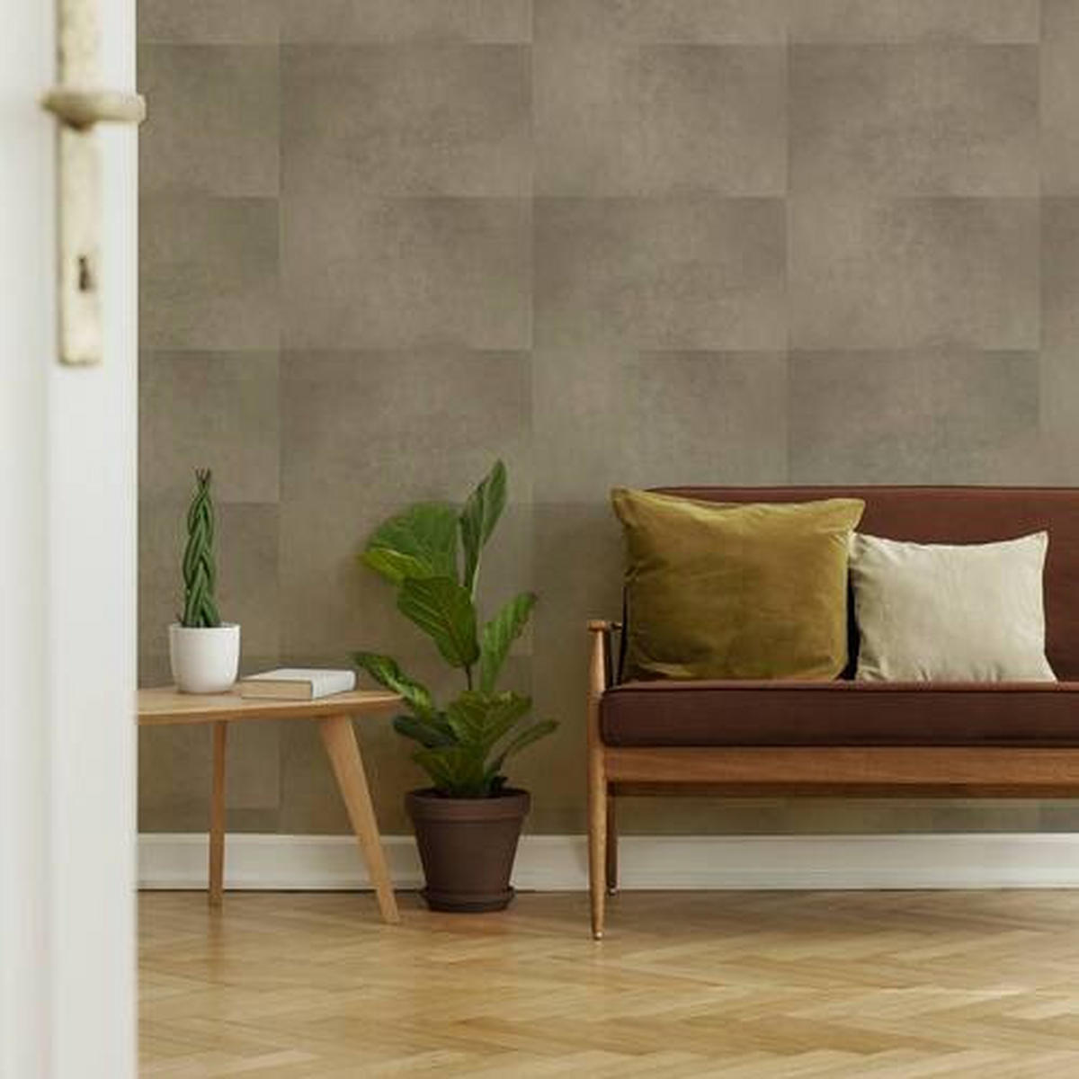 NON WOVEN-TAPET 53/1005 cm  - beige, Basics, papper/plast (53/1005cm)