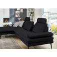 ECKSOFA in Echtleder Anthrazit  180/310 cm  - Anthrazit/Schwarz, Design, Leder/Metall (180/310cm) - Dieter Knoll