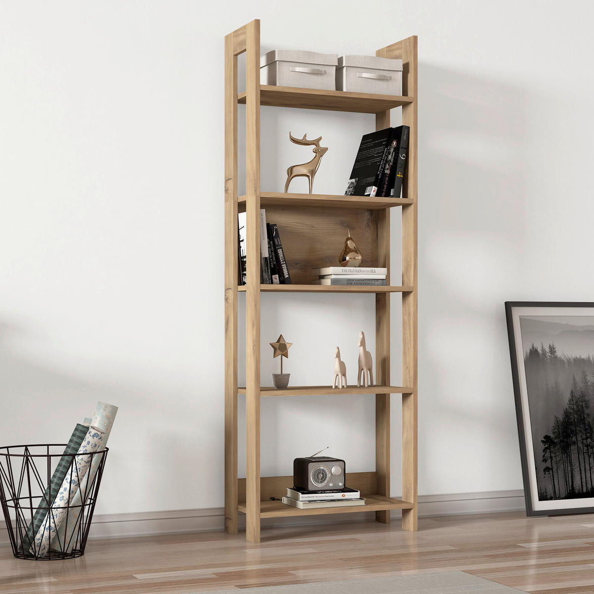 REGAL Nussbaumfarben  - Nussbaumfarben, Design, Holzwerkstoff (64/180/30cm) - Livetastic