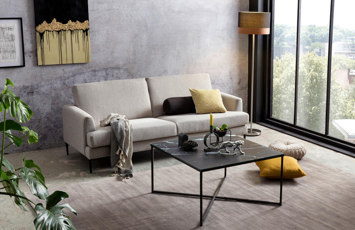 STEHLEUCHTE  38/151/38 cm   - Chromfarben/Schwarz, Design, Textil/Metall (38/151/38cm) - P & B