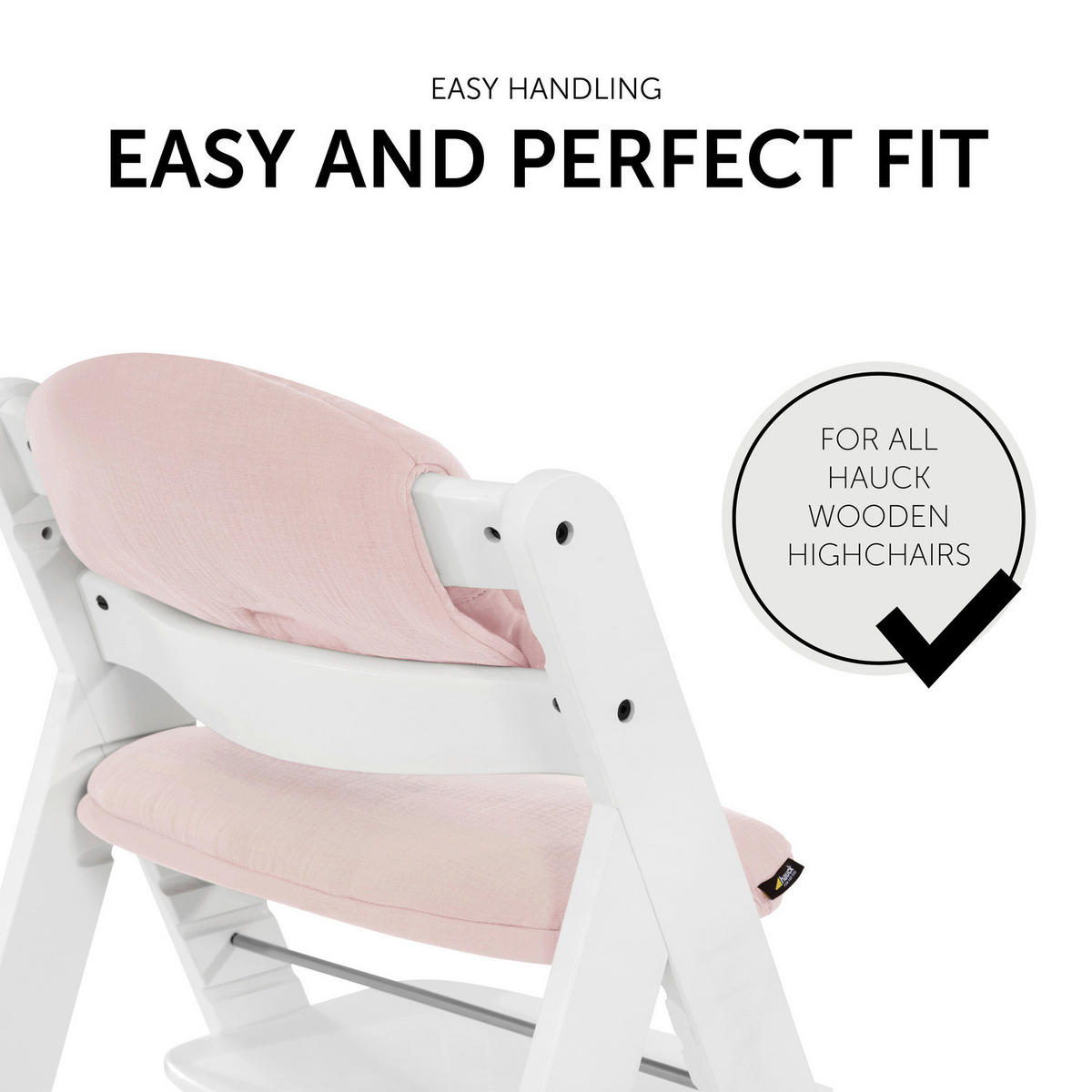 HOCHSTUHLEINLAGE HIGHCHAIRPAD SELECT  - Rosa, Basics, Textil (44/24cm) - Hauck