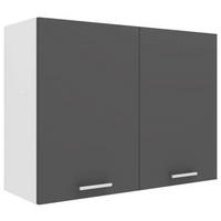 KÜCHENOBERSCHRANK 80/60/31 cm  in Weiss, Anthrazit  - Weiss/Anthrazit, Konventionell, Holzwerkstoff/Metall (80/60/31cm) - MID.YOU