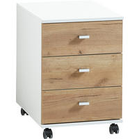 ROLLCONTAINER 40/57/49 cm  - Eichefarben/Silberfarben, Design, Holzwerkstoff/Kunststoff (40/57/49cm) - Germania