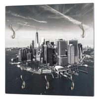 WANDGARDEROBE  in Schwarz, Weiß  - Schwarz/Weiß, Basics, Holzwerkstoff/Metall (60/60/8cm)