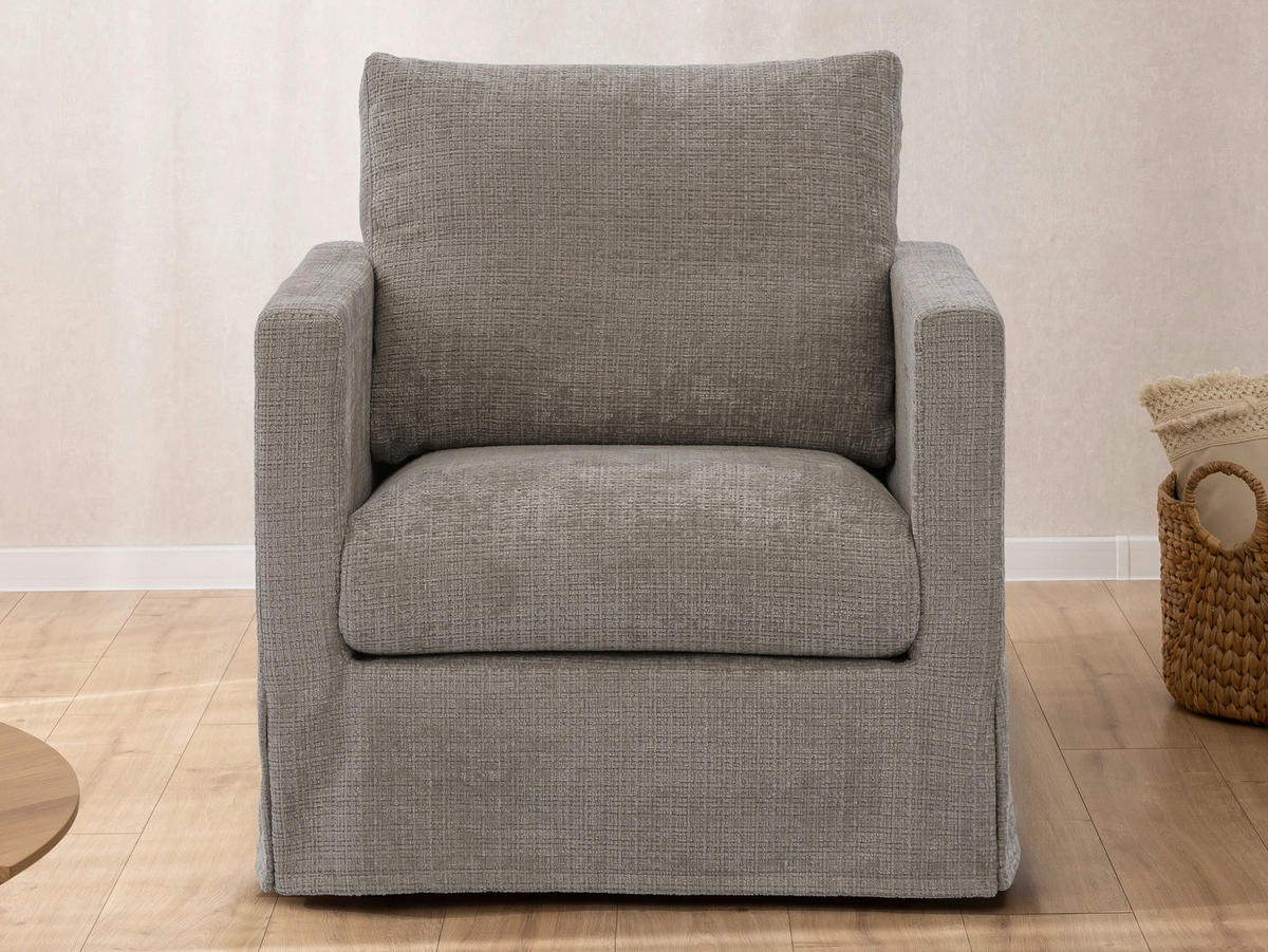 SESSELBEZUG - Braun, Design, Textil (84/89/95cm) - P & B