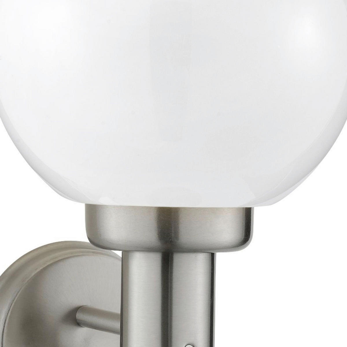 AUSSENWANDLEUCHTE Orb 22/20/34 cm  - Silberfarben/Schwarz, Design, Kunststoff/Metall (22/20/34cm)