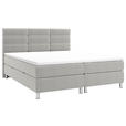 BOXBETT 180/200 cm  in Grau  - Chromfarben/Grau, KONVENTIONELL, Textil/Metall (180/200cm) - Carryhome