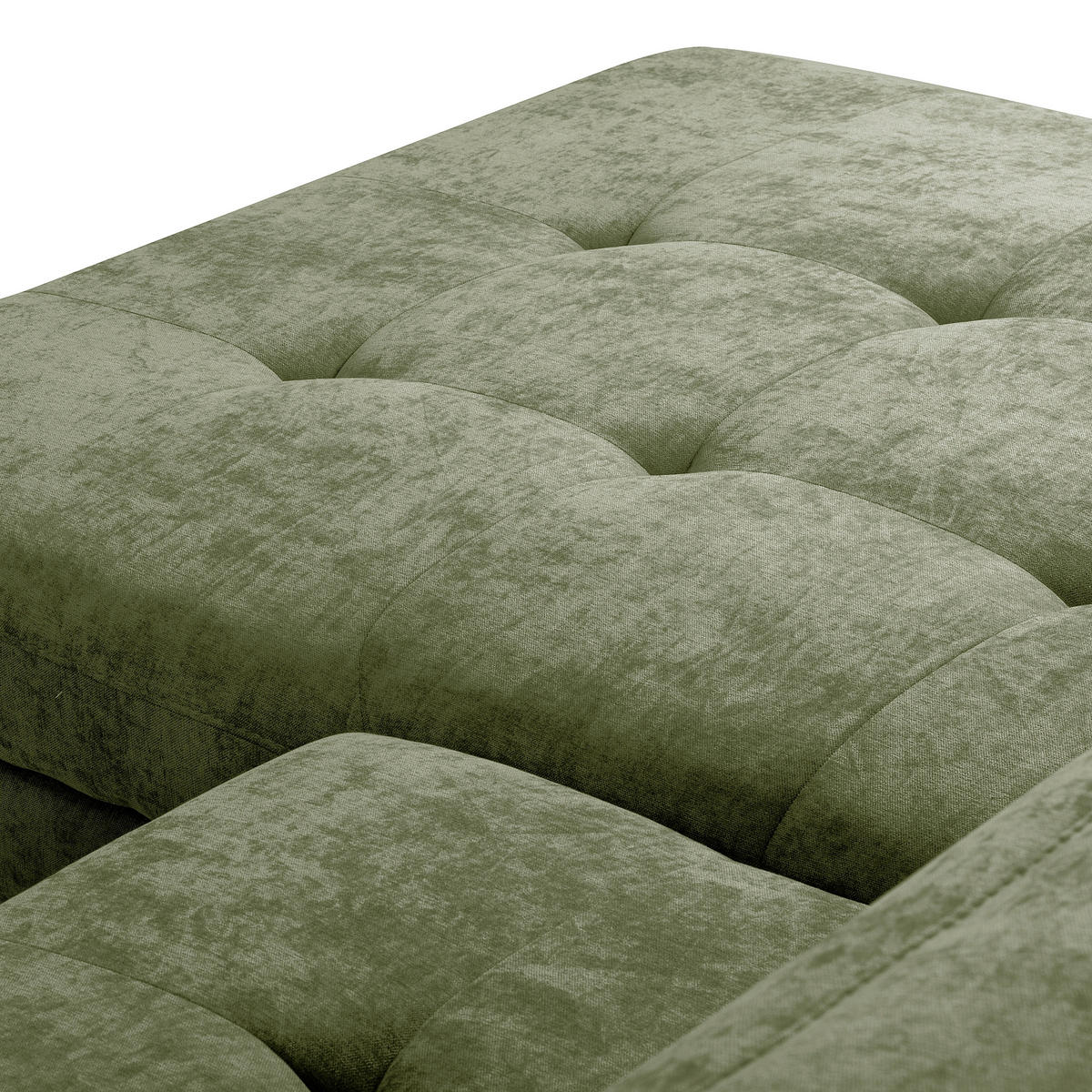 ECKSOFA  Webstoff Grün  - Schwarz/Grün, Design, Textil/Metall (195/268cm) - Livetastic
