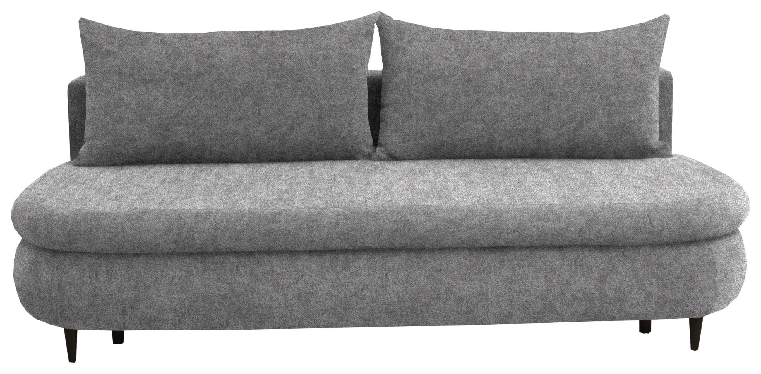 SCHLAFSOFA in Velours Grau  - Schwarz/Grau, Design, Holz/Textil (213/89/105cm) - Novel