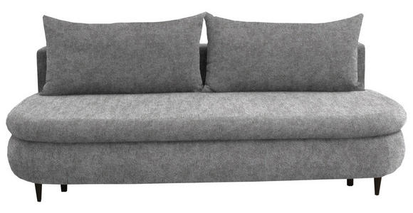 SCHLAFSOFA in Velours Grau  - Schwarz/Grau, Design, Holz/Textil (213/89/105cm) - Novel