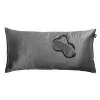 SCHLAFSET KISSENHÜLLE+MASKE - Anthrazit, Design, Textil (40/80cm)