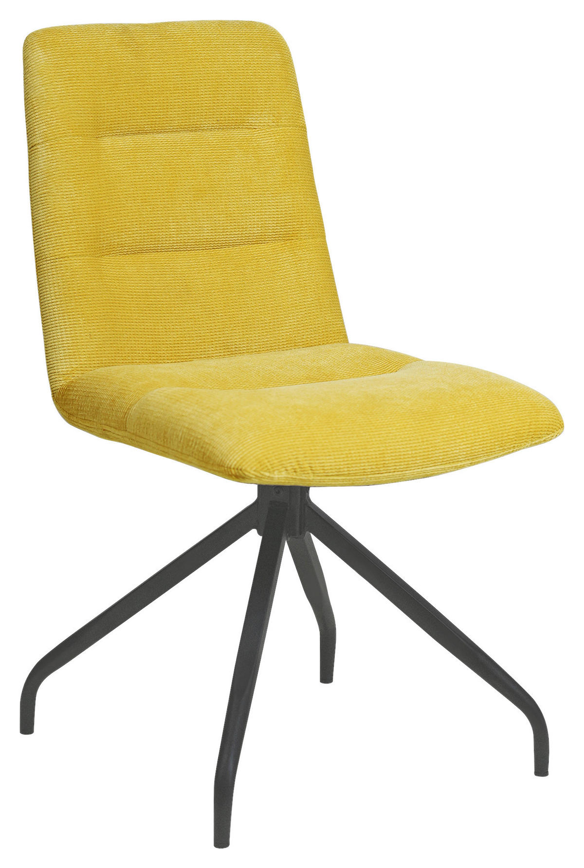 STUHL Webstoff Gelb  - Gelb/Schwarz, Design, Textil/Metall (50/90/63cm) - Carryhome