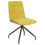 STUHL Webstoff Gelb  - Gelb/Schwarz, Design, Textil/Metall (50/90/63cm) - Carryhome