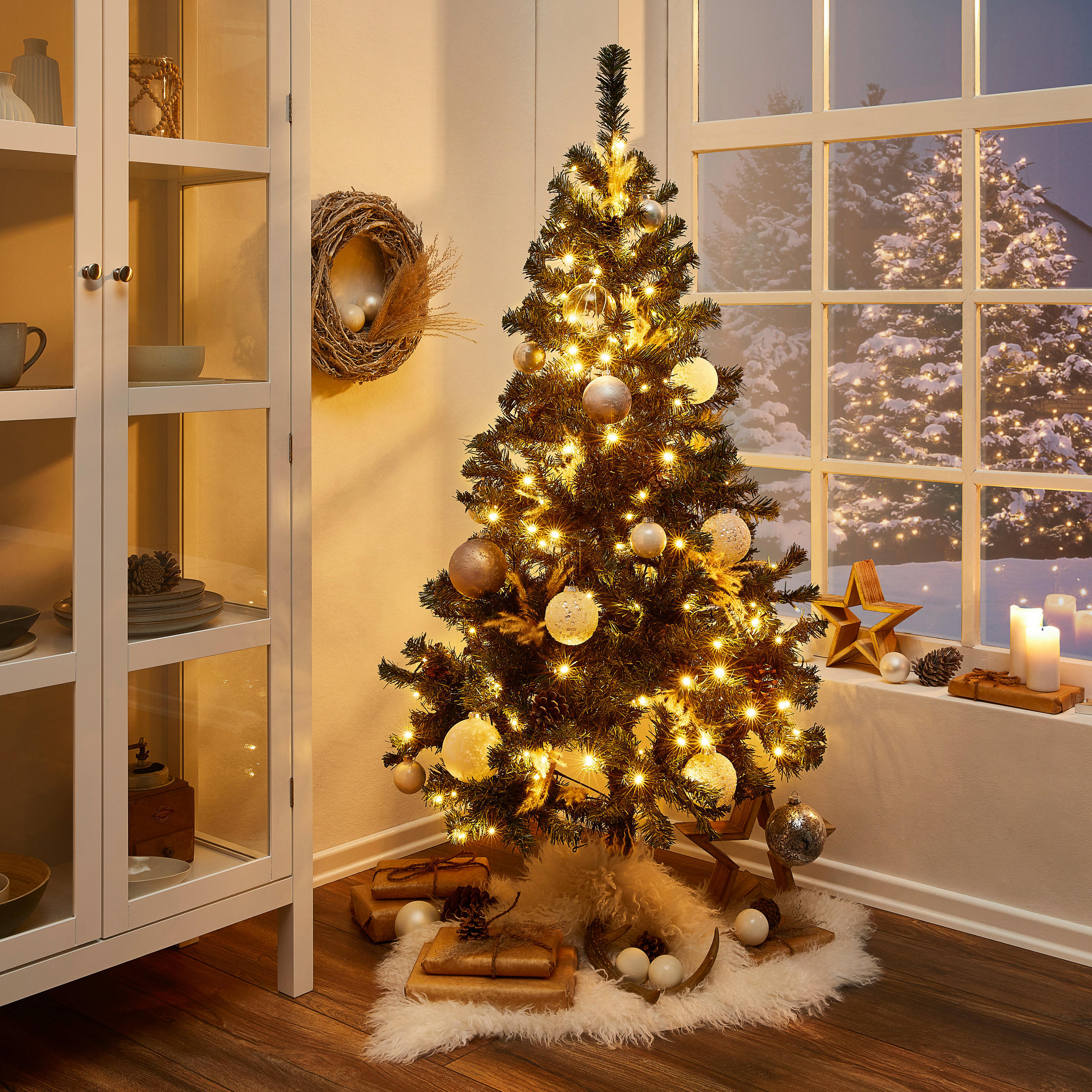 WEIHNACHTSBAUM 60 cm  - Grün, KONVENTIONELL, Kunststoff (60cm)