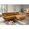 ECKSOFA  in Bouclé Goldfarben  290/166 cm  - Wildeiche/Goldfarben, KONVENTIONELL, Holz/Textil (290/166cm) - MID.YOU