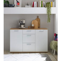 Sideboard Macau  in 135/86/38 cm  - Silberfarben/Eiche Artisan, Design, Holzwerkstoff/Kunststoff (135/86/38cm) - MID.YOU