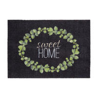 FUßMATTE 50/70 cm  - Schwarz/Grün, Design, Textil (50/70cm) - Esposa