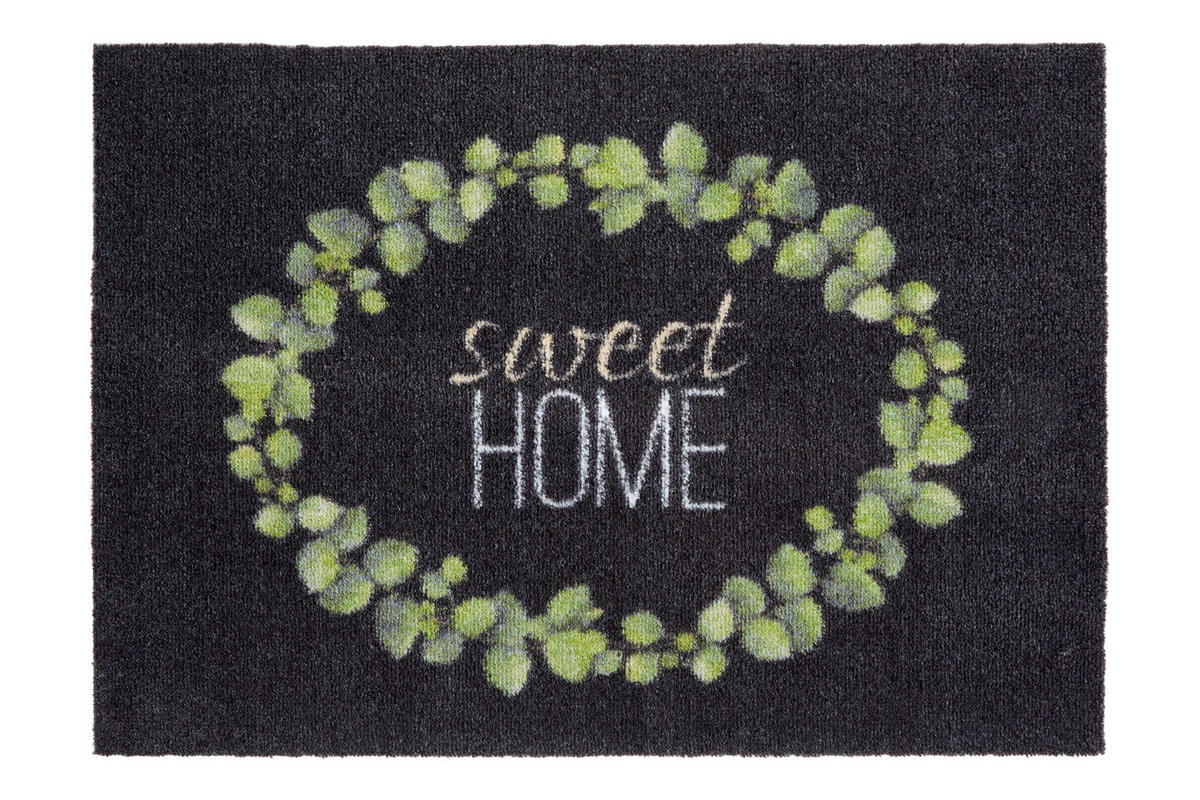 FUßMATTE 50/70 cm  - Schwarz/Grün, Design, Textil (50/70cm) - Esposa