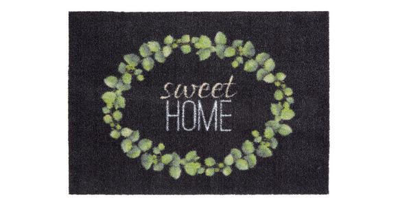 FUßMATTE 50/70 cm  - Schwarz/Grün, Design, Textil (50/70cm) - Esposa