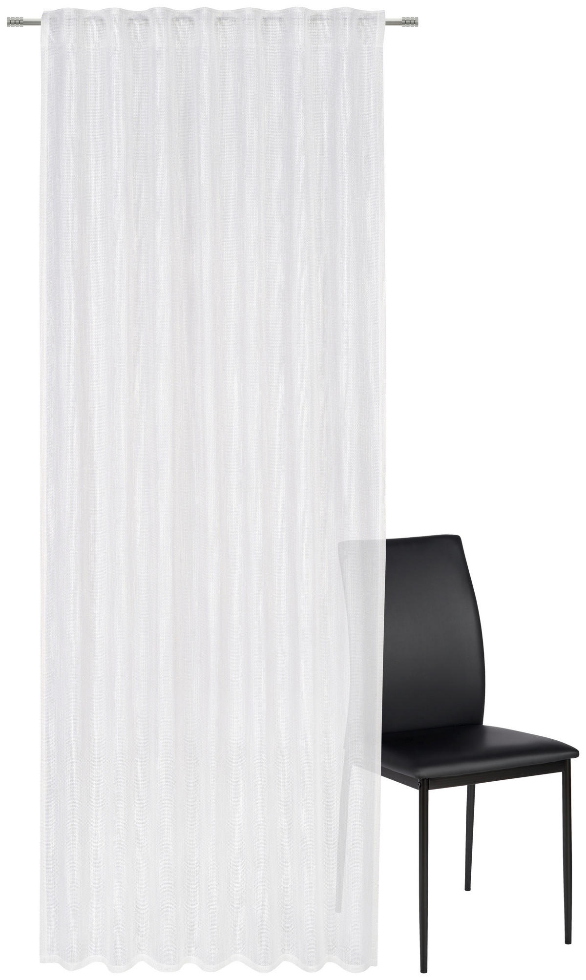 FERTIGVORHANG halbtransparent  - Weiß, Trend, Textil (140/260cm) - Dieter Knoll