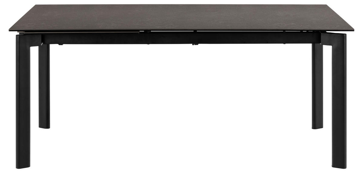 ESSTISCH Schwarz rechteckig  ausziehbar  - Schwarz, MODERN, Keramik/Metall (180-240/90/76cm) - MID.YOU