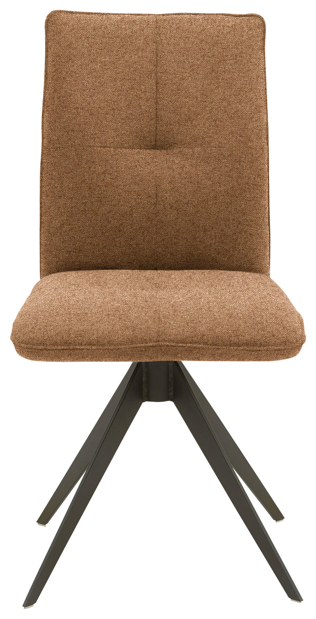STUHL Stahl Flachgewebe  - Cognac/Schwarz, Design, Textil/Metall (46/91/62cm) - Dieter Knoll