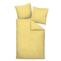 BETTWÄSCHE Giacomo Makosatin 135/200 cm  - Gelb, Basics, Textil (135/200cm) - Janine