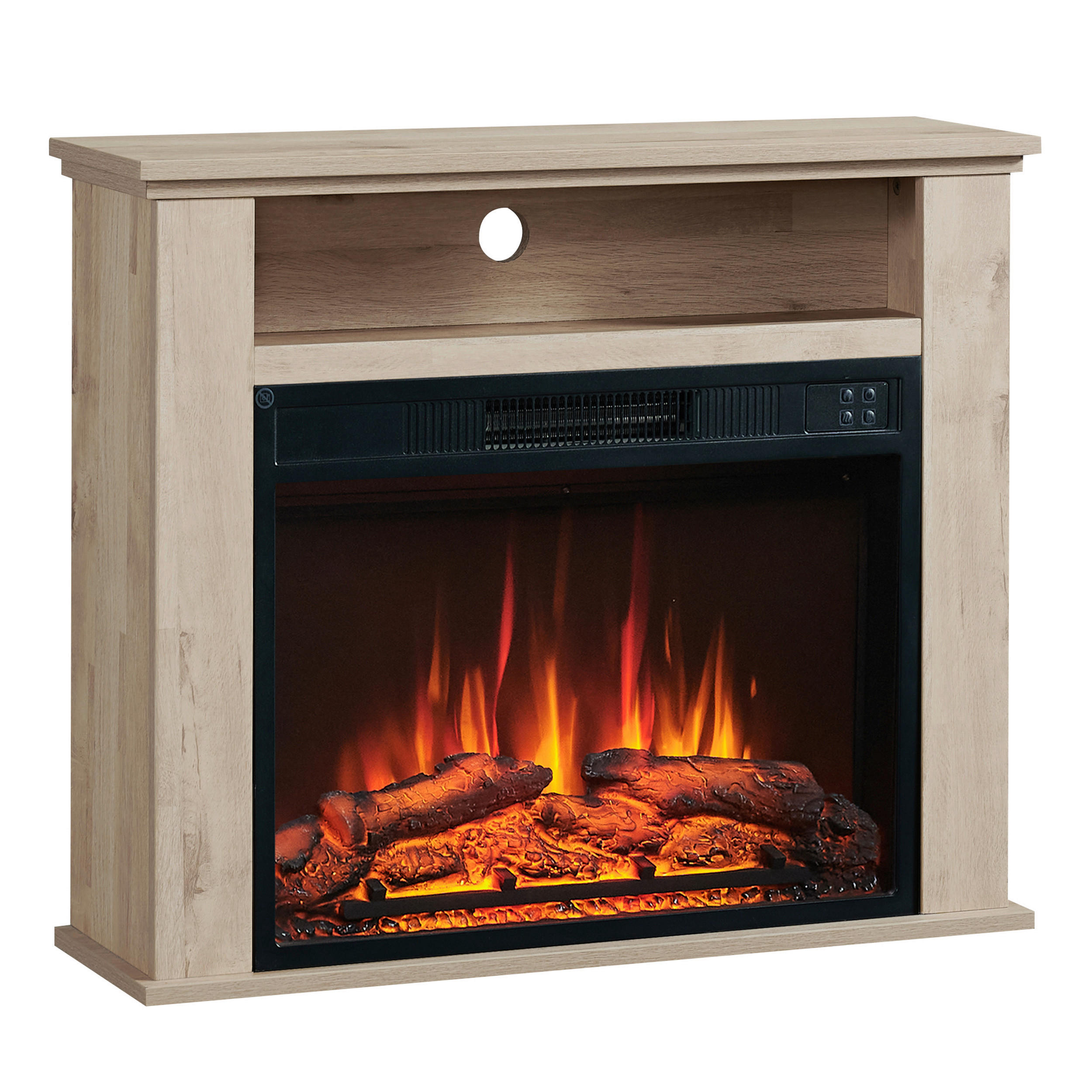 ELEKTROKAMIN - Eichefarben, Basics, Holzwerkstoff/Metall (23/85/65cm)