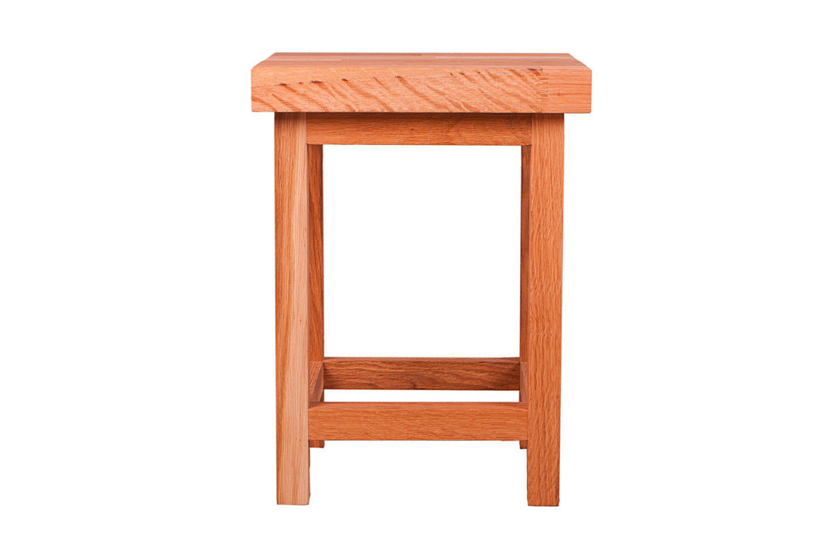Universalhocker Echtholz  - Eichefarben, Basics, Holz (30/40/30cm) - Gardenson