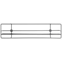 NÁSTĚNNÝ REGÁL, 90/22/14 cm - černá, Design, kov (90/22/14cm)