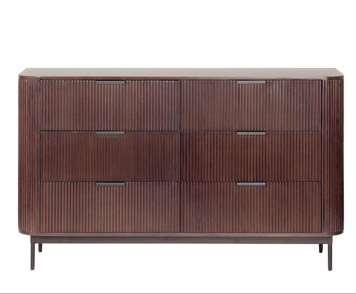 SIDEBOARD  in 140/85/40 cm  - Walnussfarben/Schwarz, KONVENTIONELL, Holz/Metall (140/85/40cm) - Livetastic