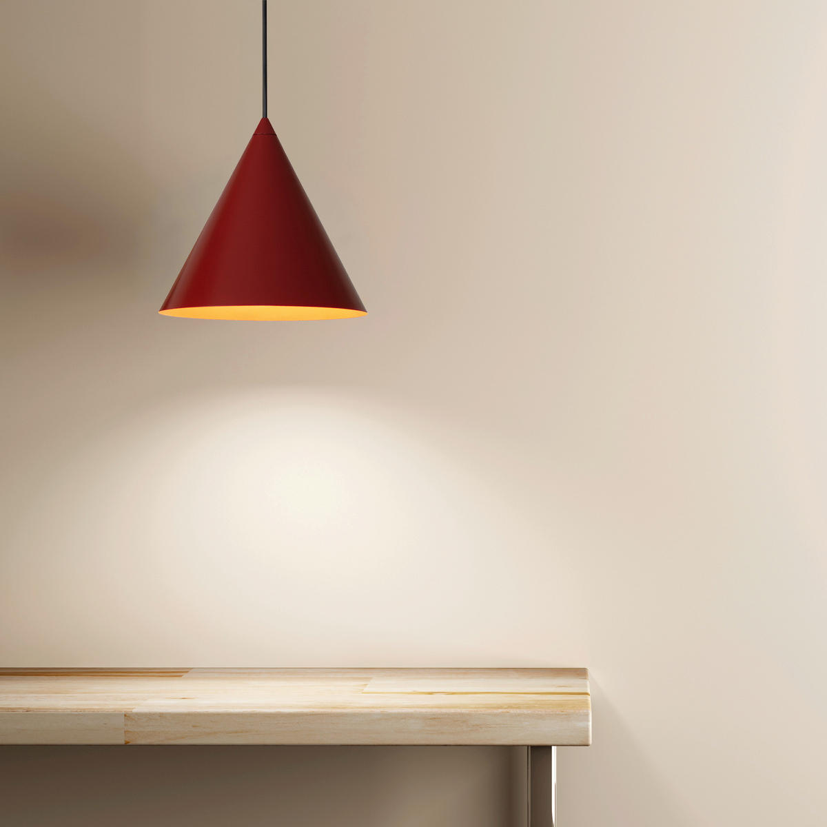 HÄNGELEUCHTE ETNA 18/18/98 cm   - Weinrot, Design, Metall (18/18/98cm)