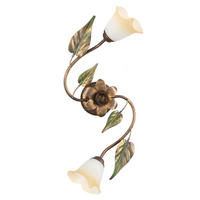 DECKENLEUCHTE 70/28/28 cm   - Bronzefarben/Olivgrün, ROMANTIK / LANDHAUS, Glas/Metall (70/28/28cm)