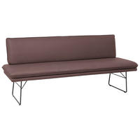 SITZBANK in Metall, Textil Schwarz, Dunkelbraun  - Dunkelbraun/Schwarz, Design, Textil/Metall (195/87/65cm) - Dieter Knoll