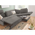 ECKSOFA in Flachgewebe Greige  - Greige/Schwarz, Natur, Textil/Metall (288/233cm) - Valnatura