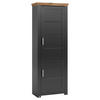 REGAL Graphitfarben, Eiche Artisan  - Graphitfarben/Eiche Artisan, Design, Holzwerkstoff/Metall (74,5/206,6/42,2cm) - SetOne by Musterring