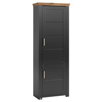 REGAL Graphitfarben, Eiche Artisan  - Graphitfarben/Eiche Artisan, Design, Holzwerkstoff/Metall (74,5/206,6/42,2cm) - SetOne by Musterring