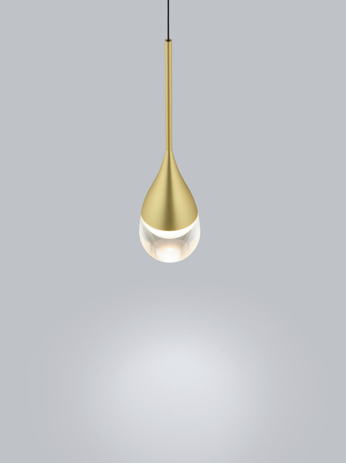 LED-HÄNGELEUCHTE Deep 8/210 cm   - Goldfarben/Schwarz, Design, Glas/Metall (8/210cm) - Helestra