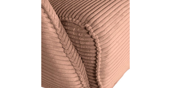 OHRENSESSEL Cord Altrosa  - Schwarz/Altrosa, Design, Textil/Metall (83/106/89cm) - Landscape