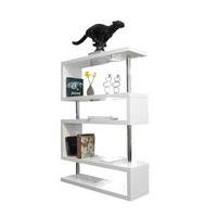 RAUMTEILER - Weiß Hochglanz, Design, Holzwerkstoff/Metall (120/165/35cm) - Livetastic